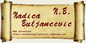 Nadica Buljančević vizit kartica